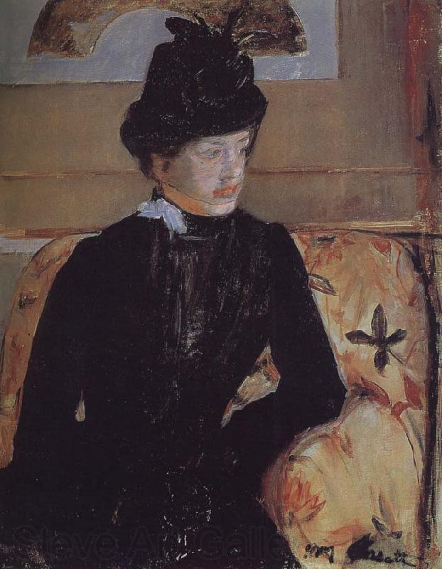 Mary Cassatt The young girl in the black Spain oil painting art